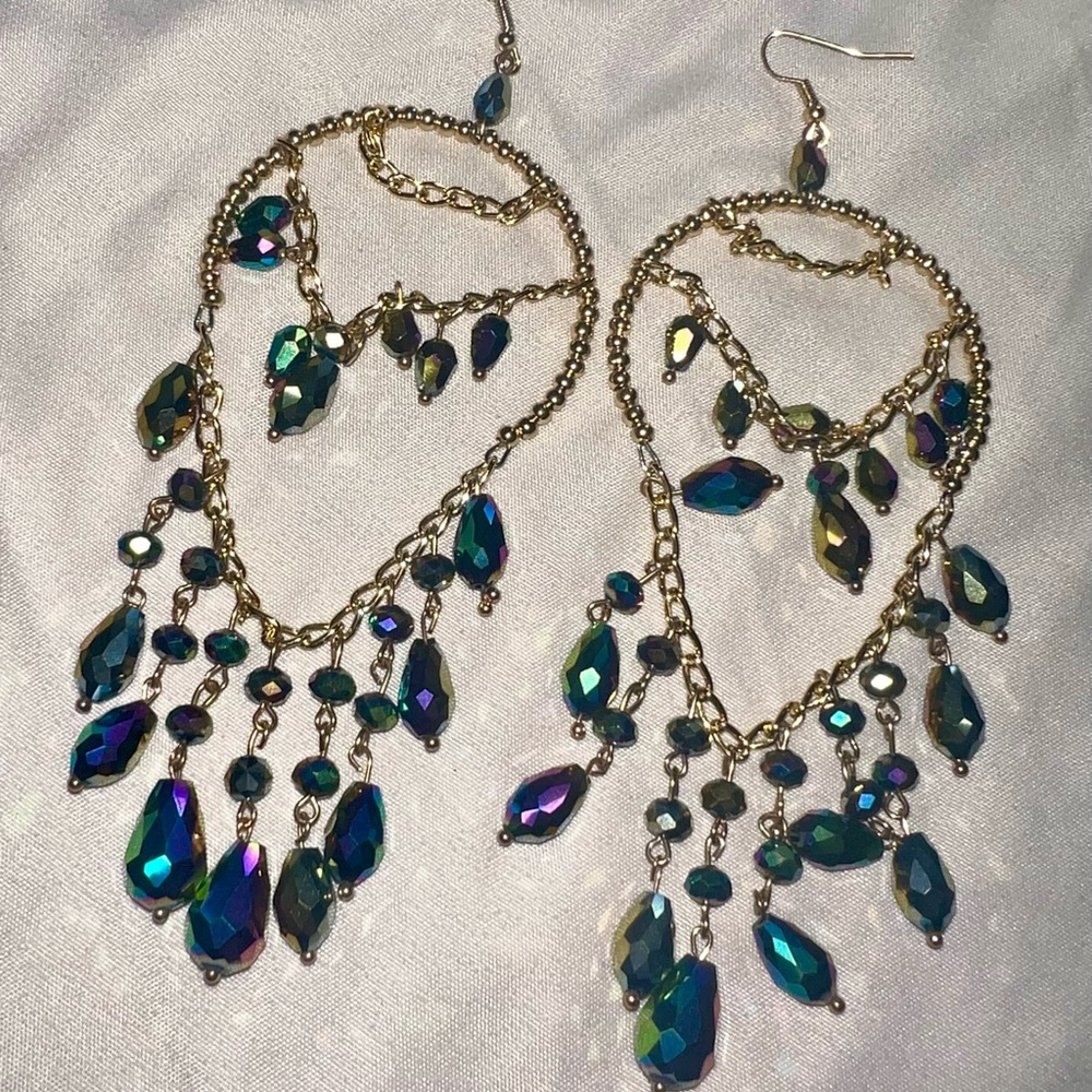 Long handcrafted earrings